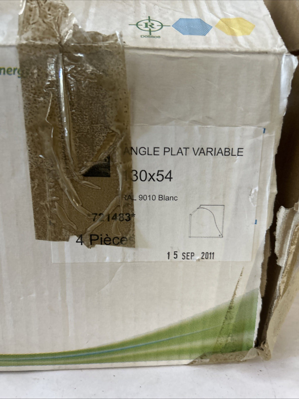 Lot De 4angles plat variable