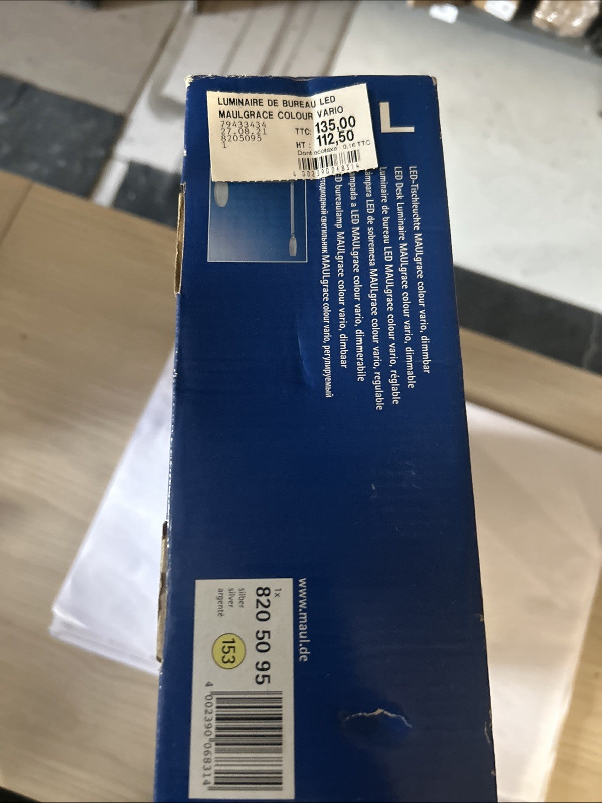 MAUL Luminaire de bureau MAULgrace LED 3.000 - 6.500 K réglable socle argenté