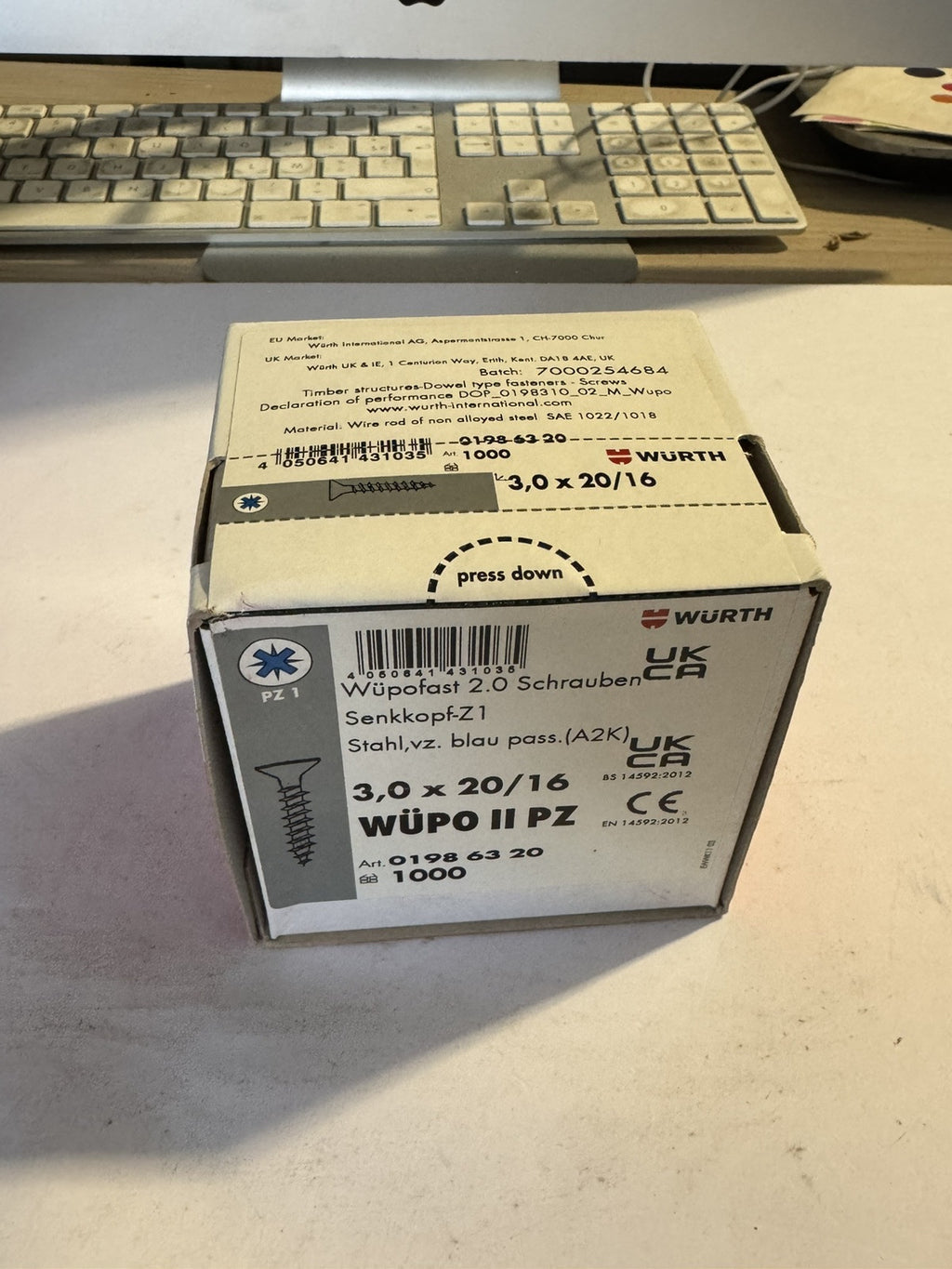 Vis Cruciforme 3,0x20/16 Wurth