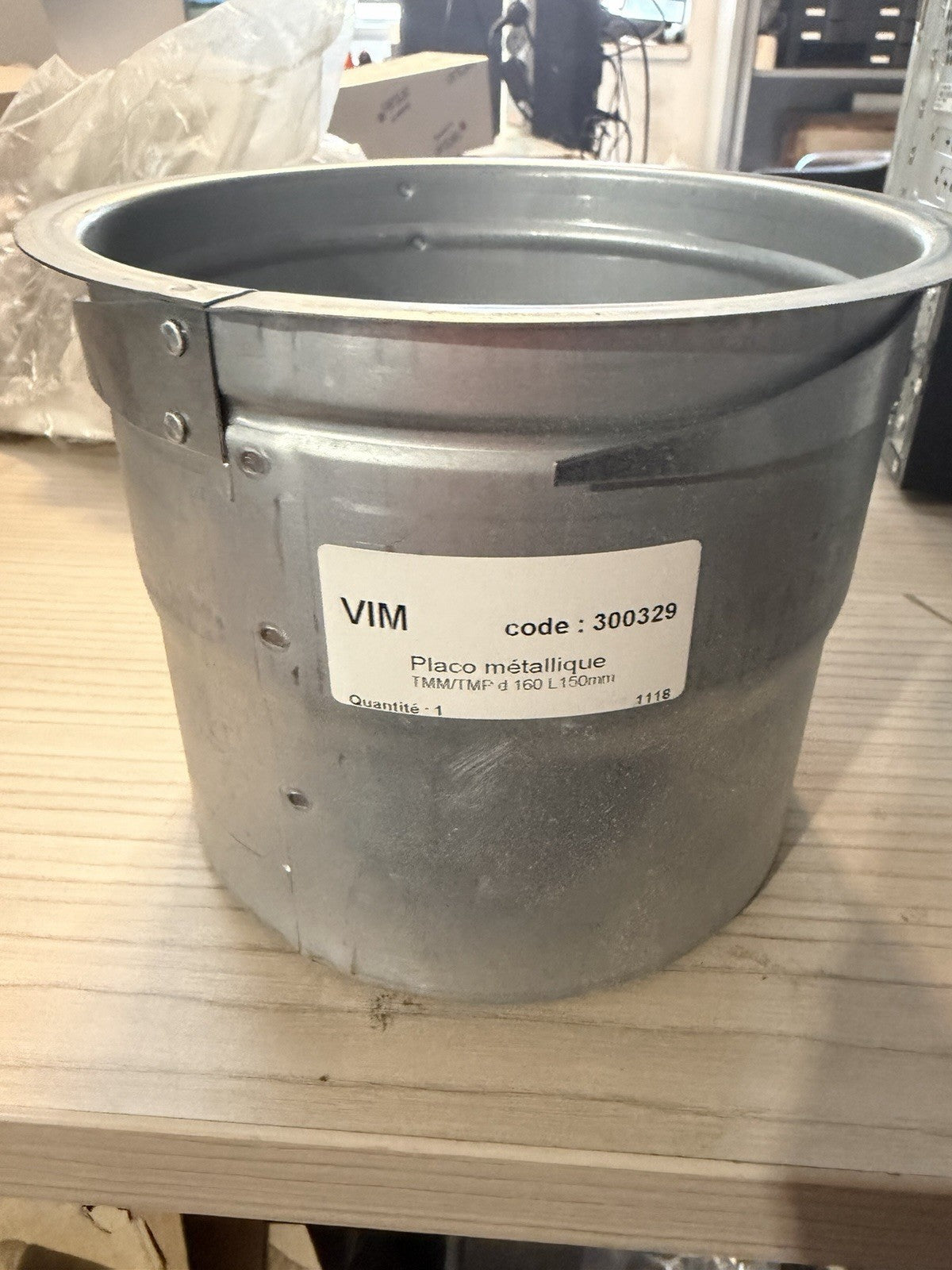 Placo métallique VIM d 160L 150mm