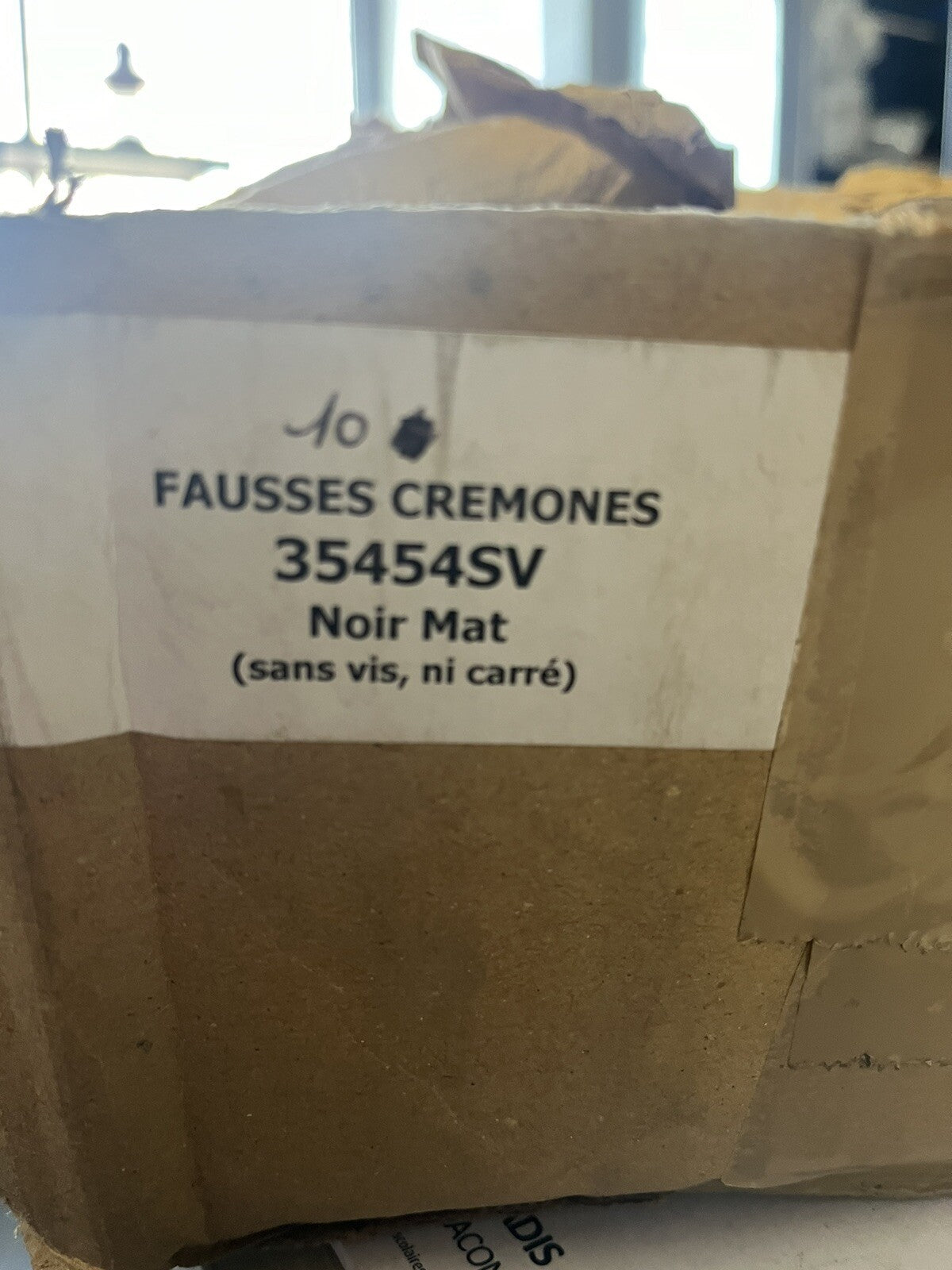 Fausses Crémones Noir Mat