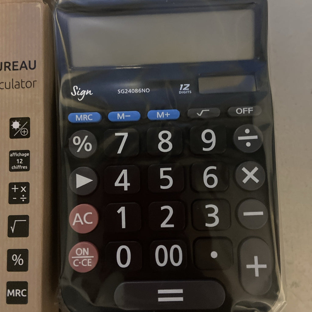 Calculatrice De Bureau Sign