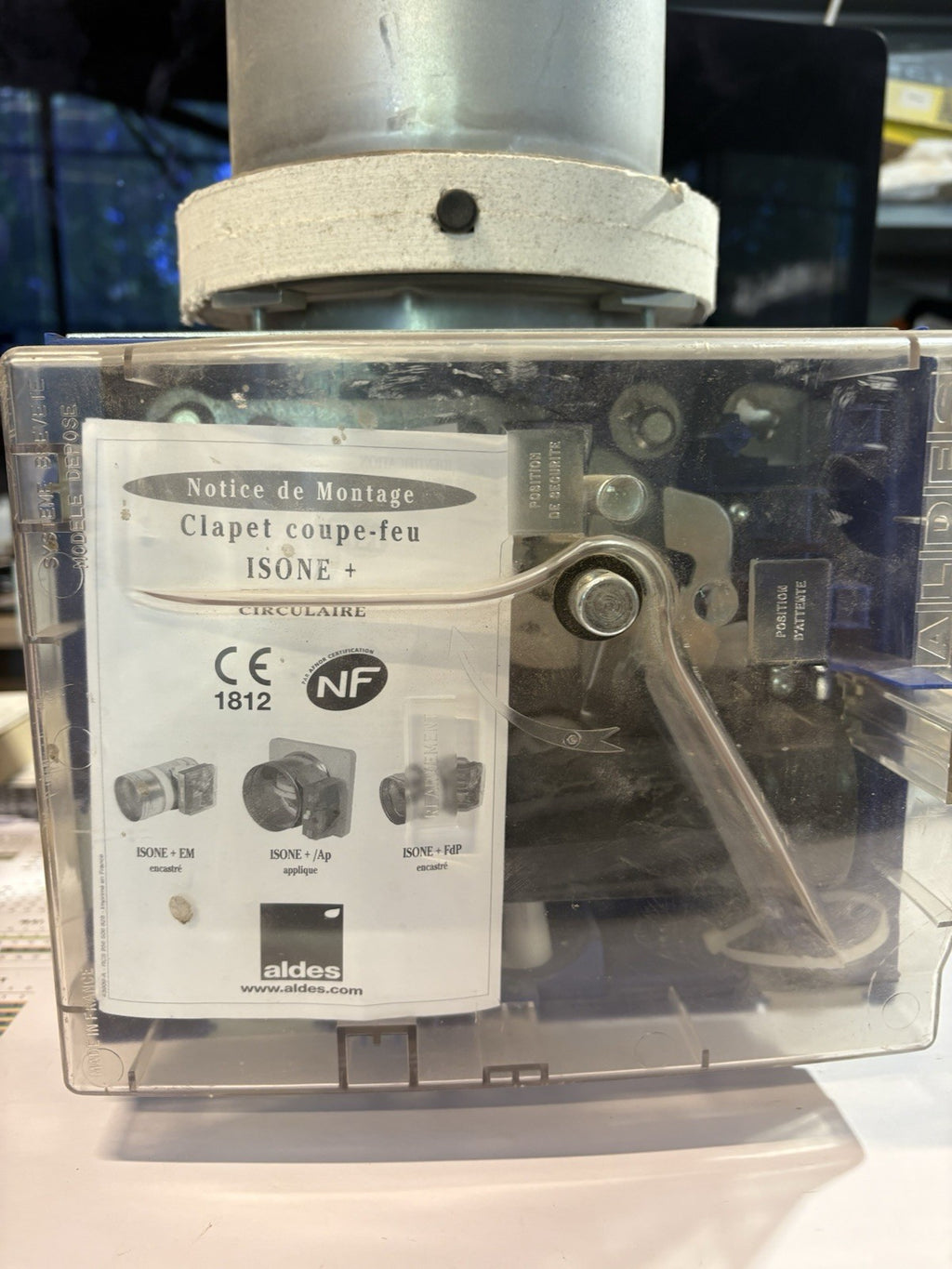 Clapet coupe feu isone + aldes