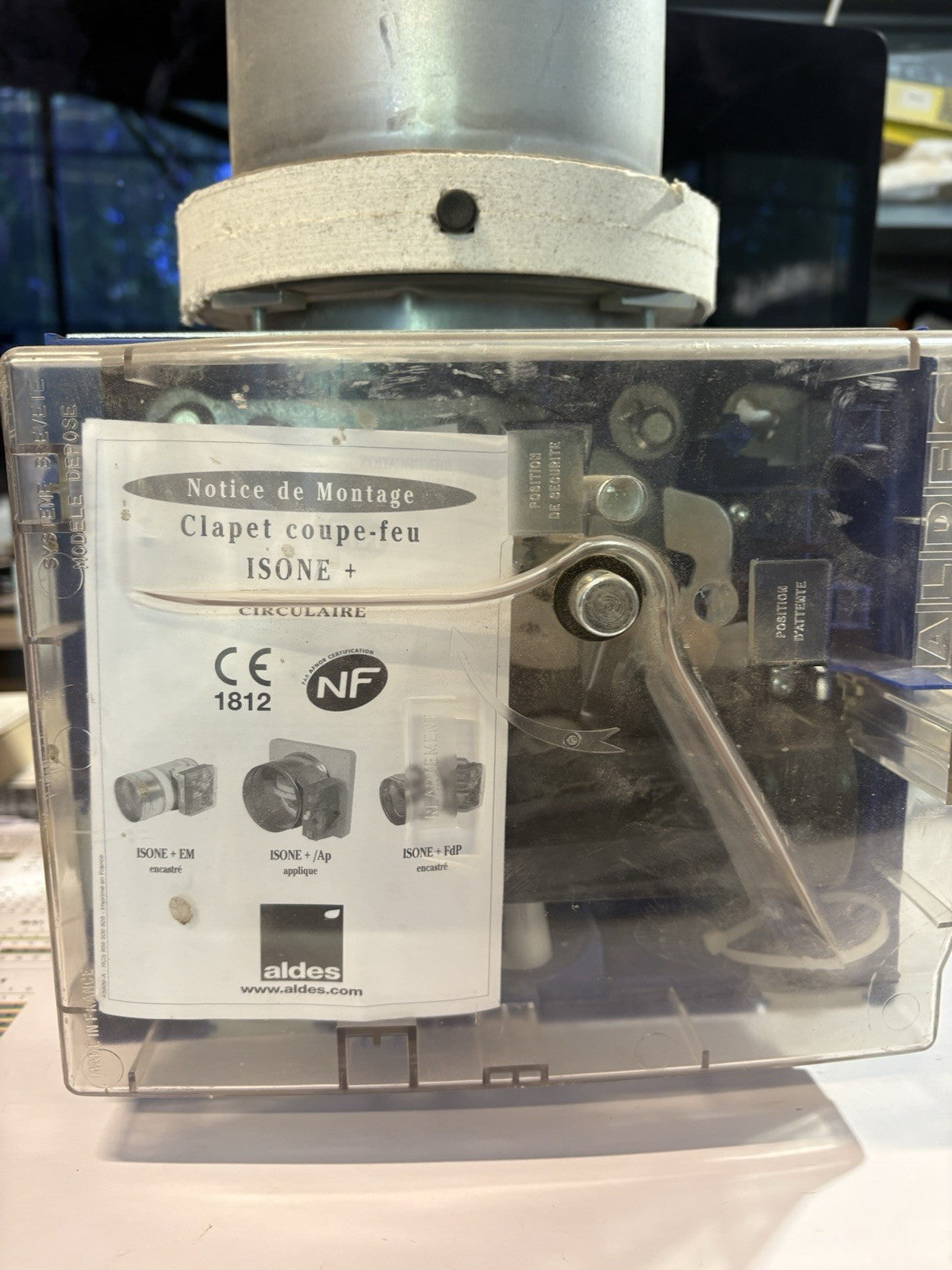 Clapet coupe feu isone + aldes