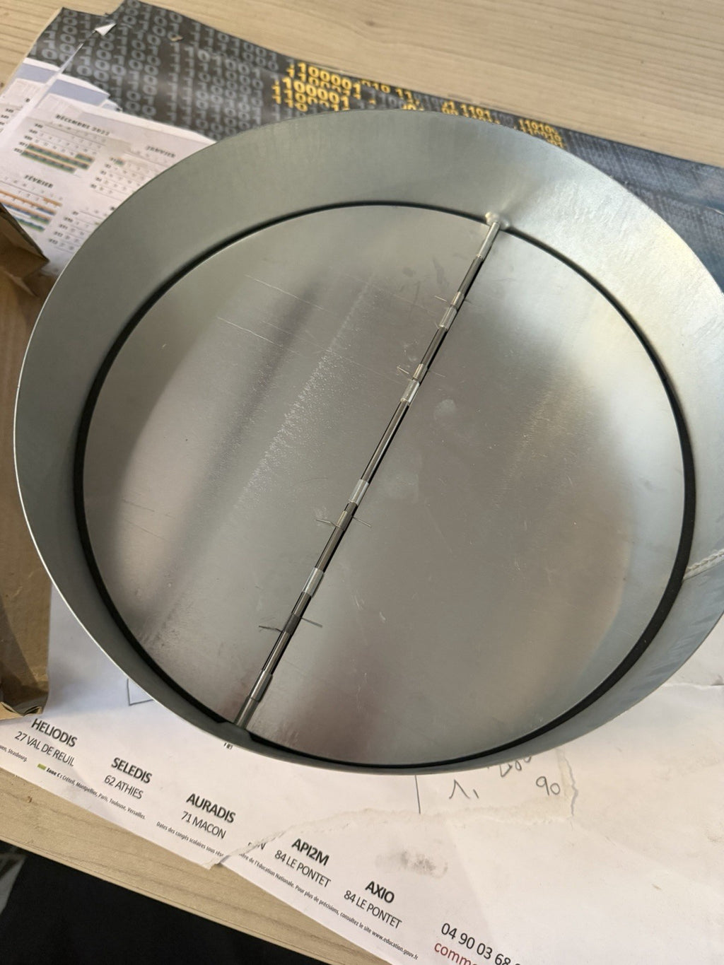 Clapet anti retour Ø 250 mm pour conduit rigide galvanisé