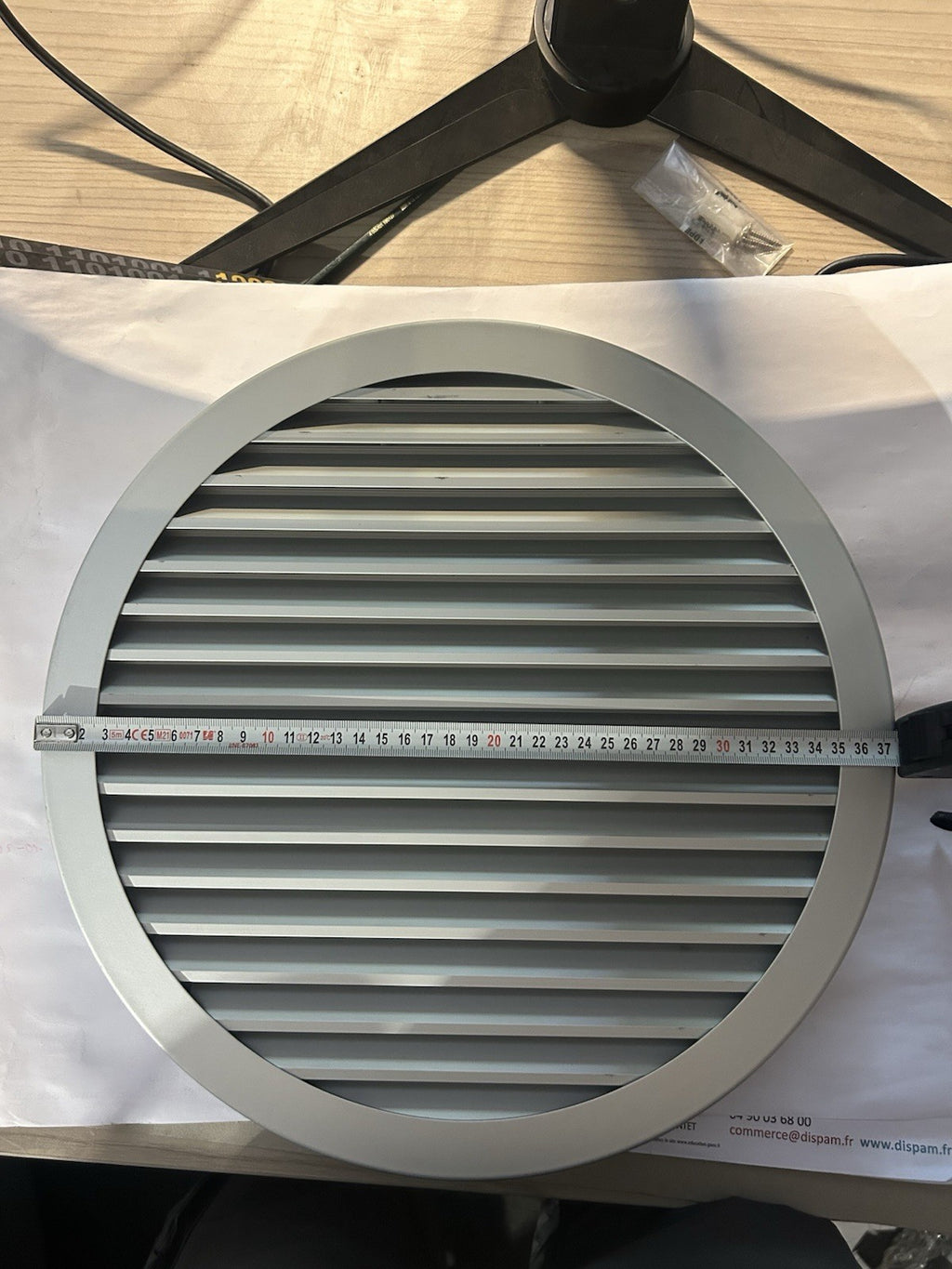 Grille de ventilation ronde circulaire Ø300 mm - Métal / Aluminium