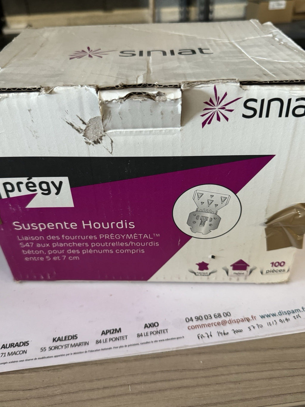 suspente hourdis liaison pregymetal siniat