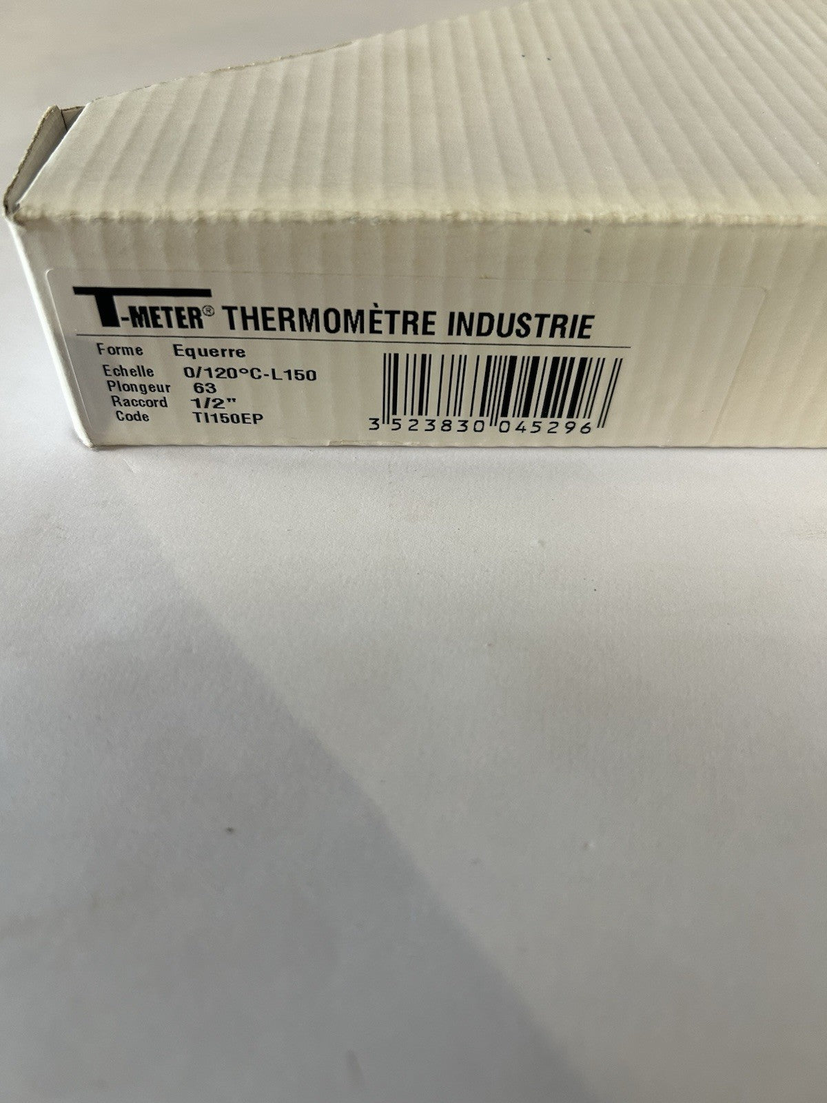 Thermomètre Indus. Equerre L.150 plongeur 63 composite en ABS plage 0/120°C