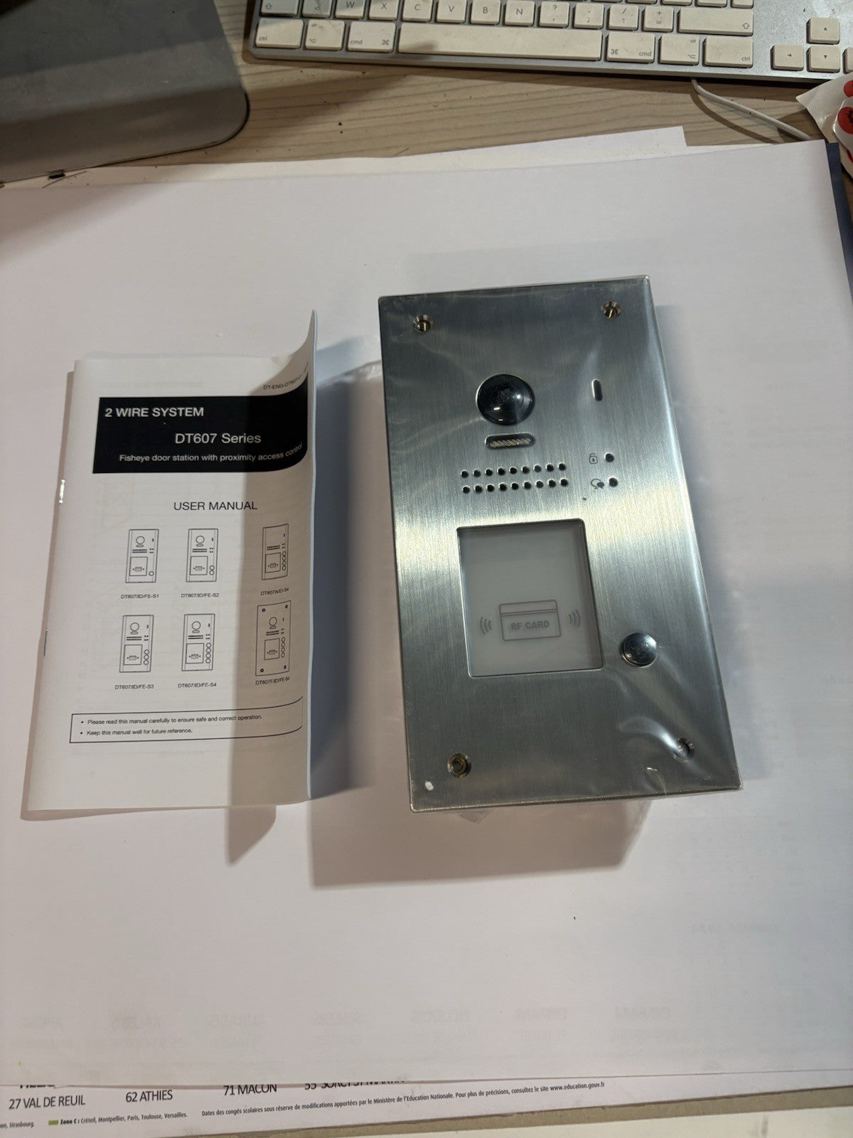 Platine de rue vidéo pour visiophone dt607f
