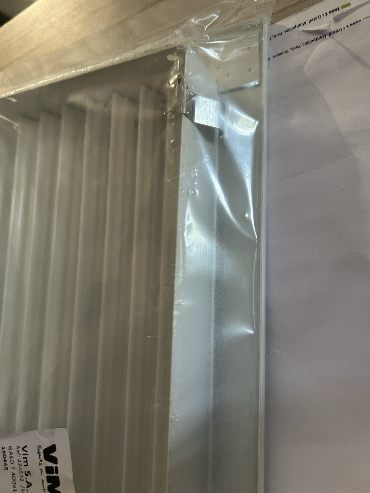Grille de ventilation acier ViM GASD F 400x150 - Neuve - RAL 9010