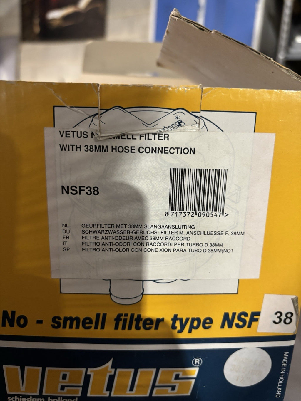 Filtre anti-odeur Vetus NSF38 (38mm) - Bateau / Marine Neuf