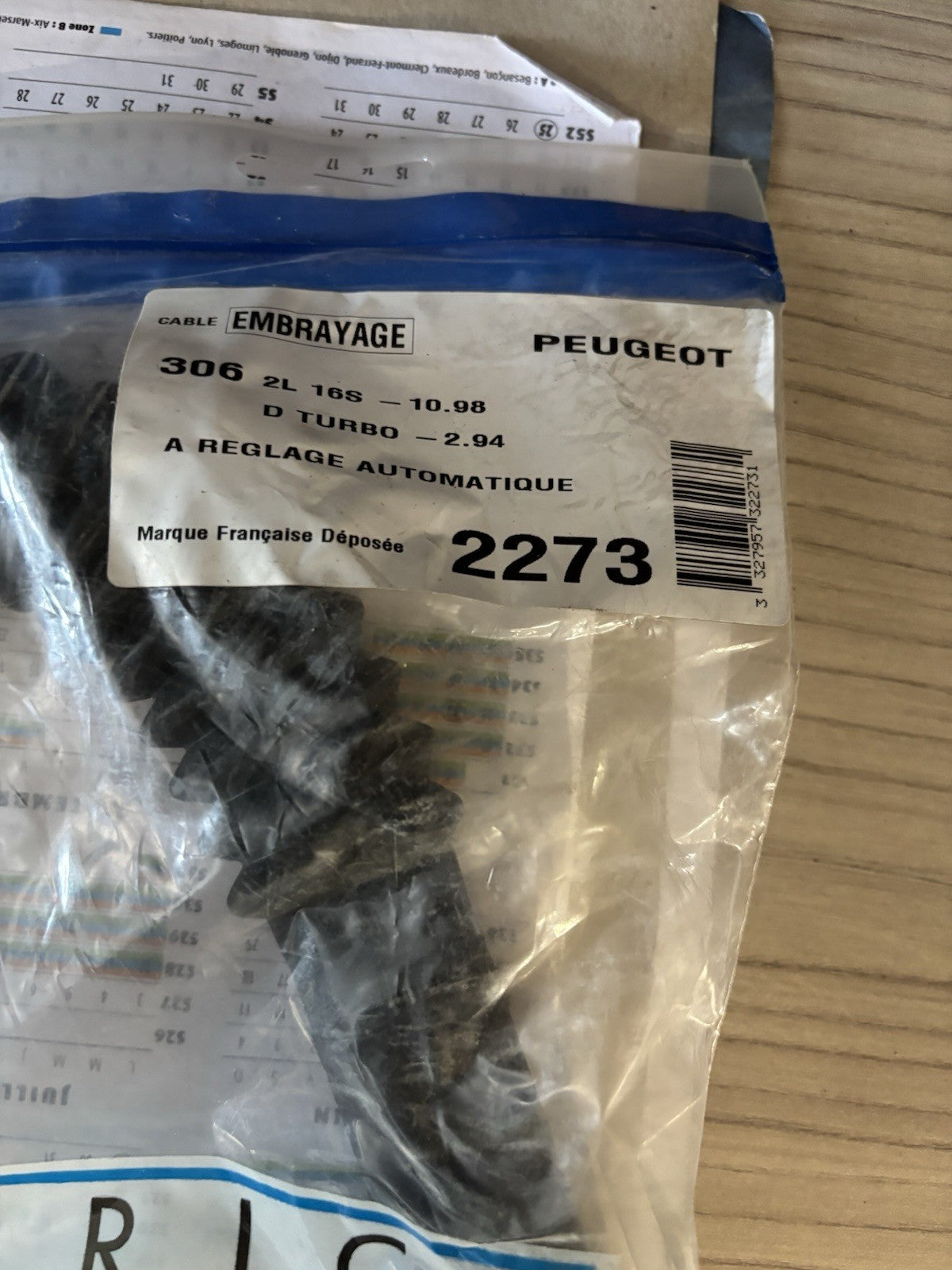 Câble d'embrayage neuf -