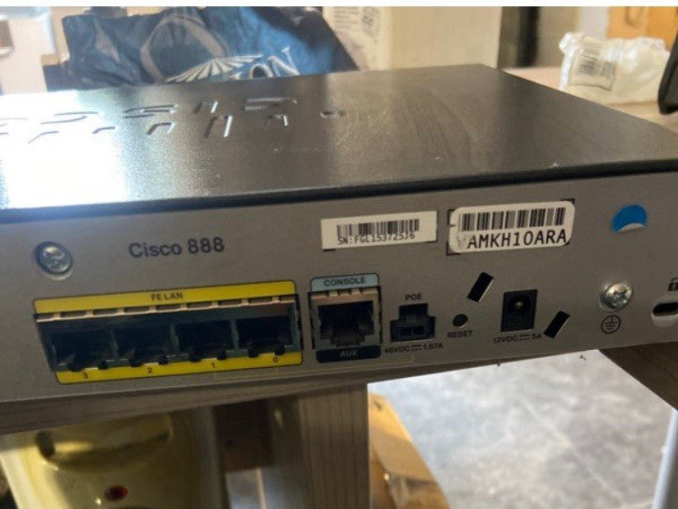 Cisco - C888-K9 Router - WLAN 100 Mbps - 4-Port