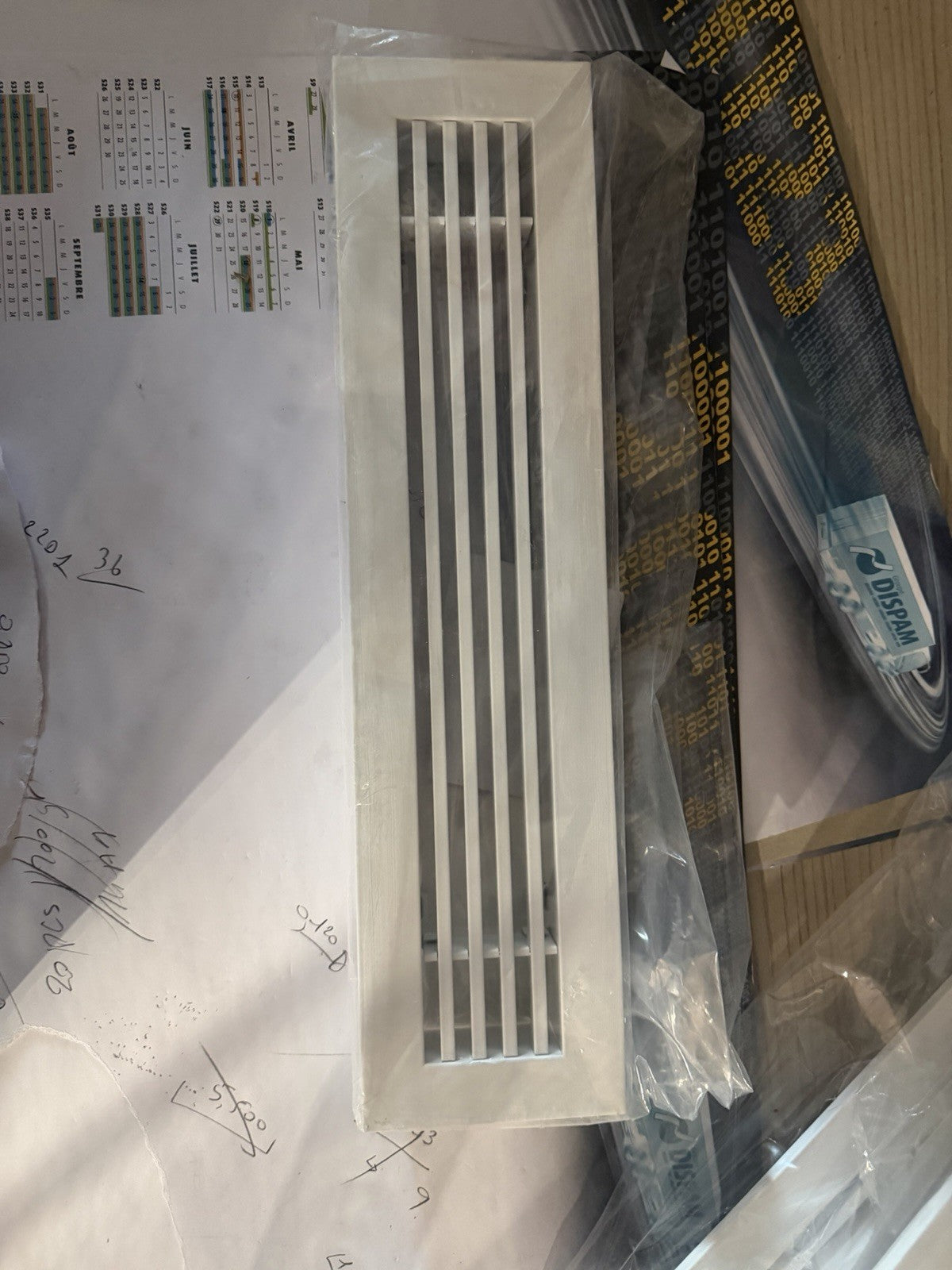 Grille d’aération 400mm/75mm VIM