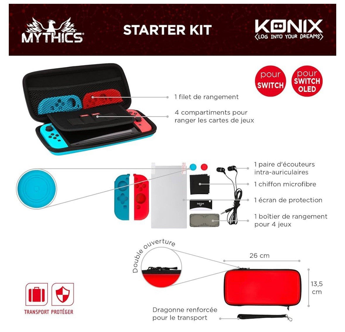 Kit d accessoires pour Nintendo switch
