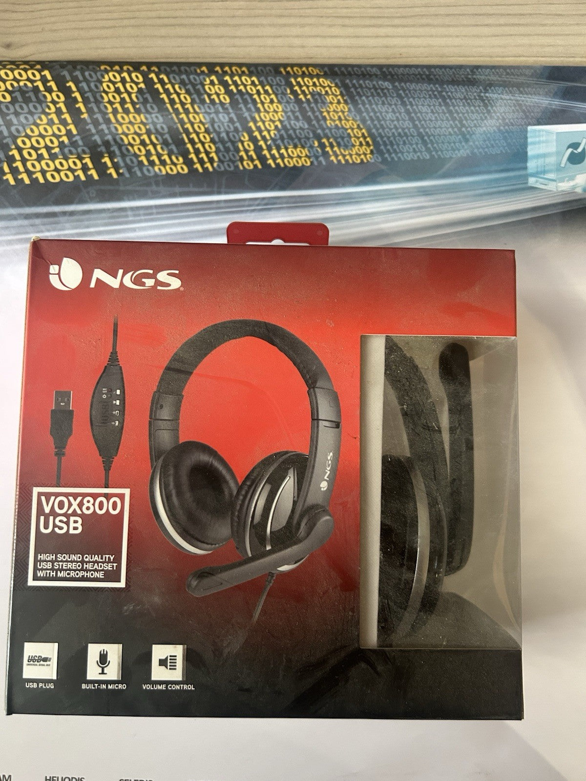 Casque Micro - NGS - VOX800USB - Filaire - USB - Contrôle de Volume