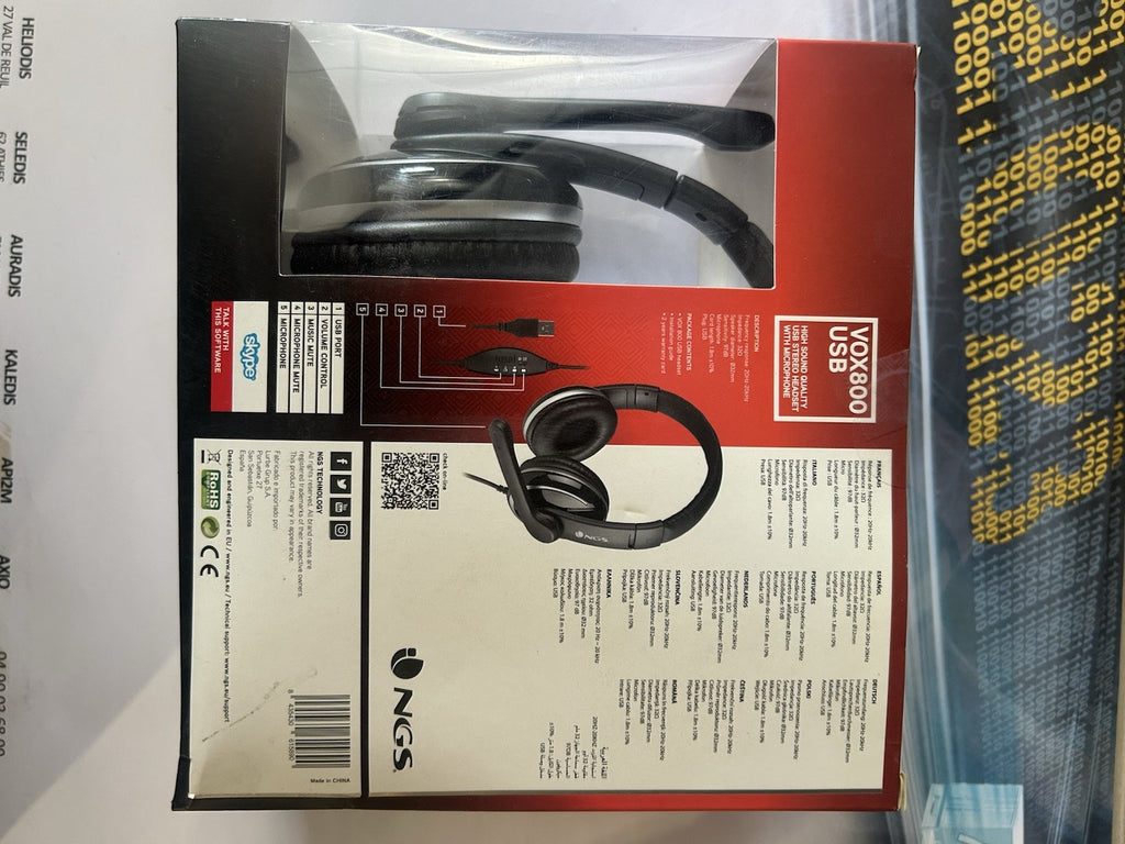 Casque Micro - NGS - VOX800USB - Filaire - USB - Contrôle de Volume