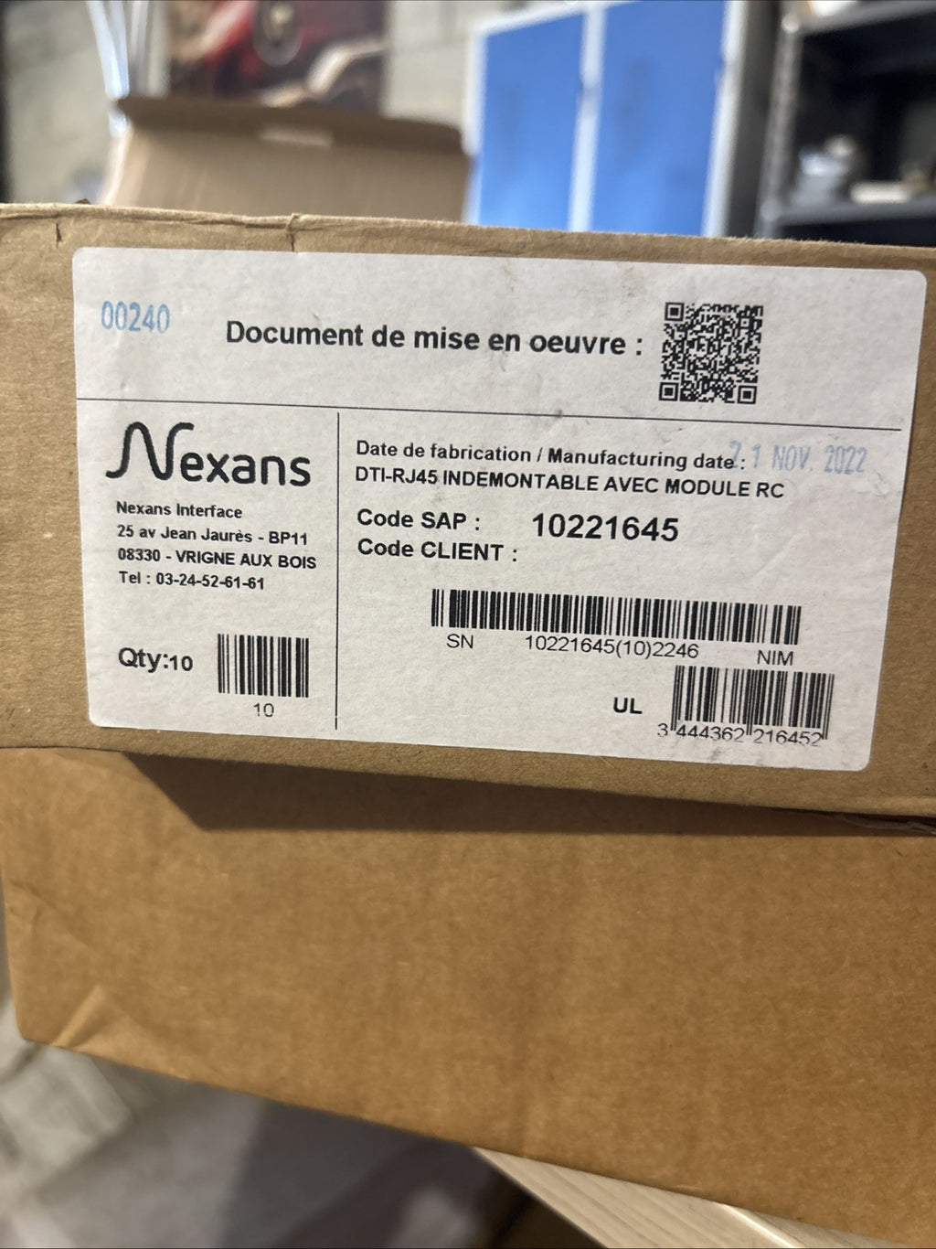 Lot 10x DTI-RJ45 Indémontable avec module RC