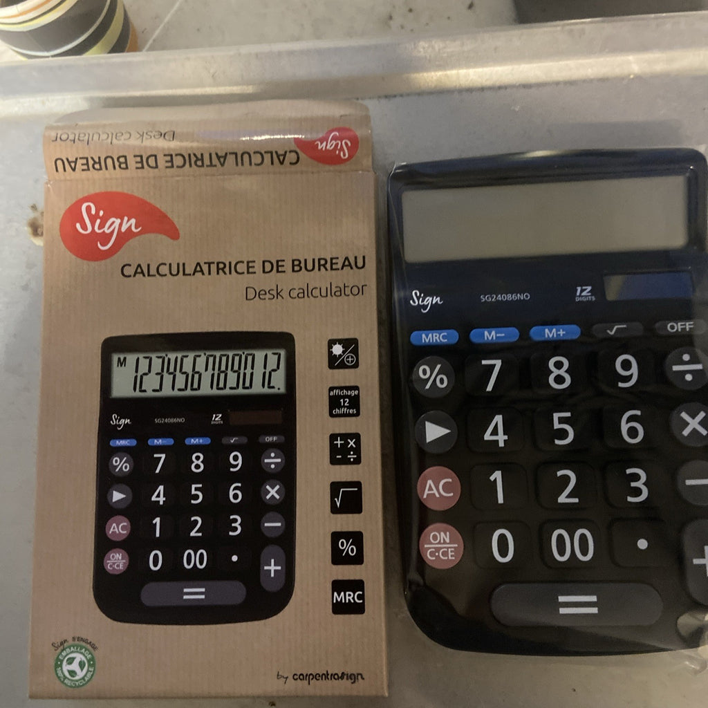 Calculatrice De Bureau Sign