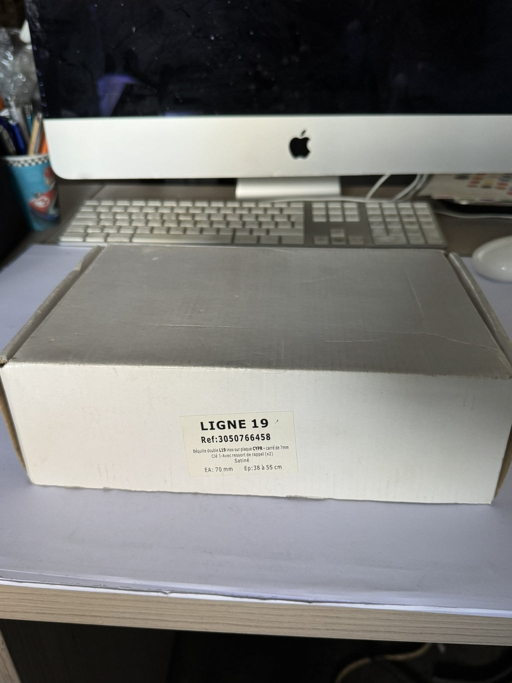 Béquille double L19 inox sur plaque CYPR
