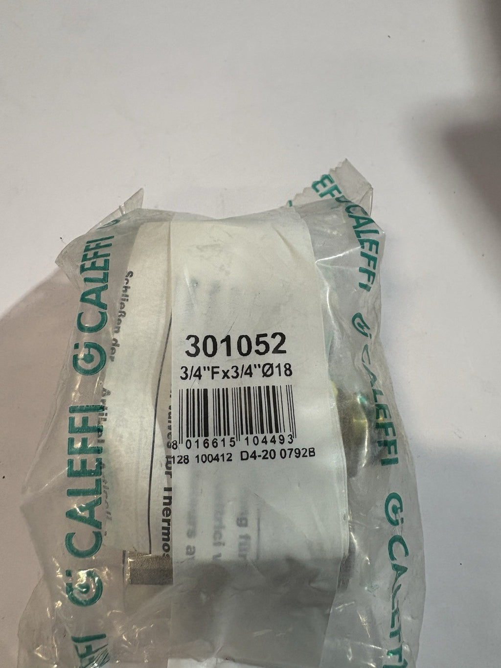 Vanne caleffi 301052 double bitube en H droit