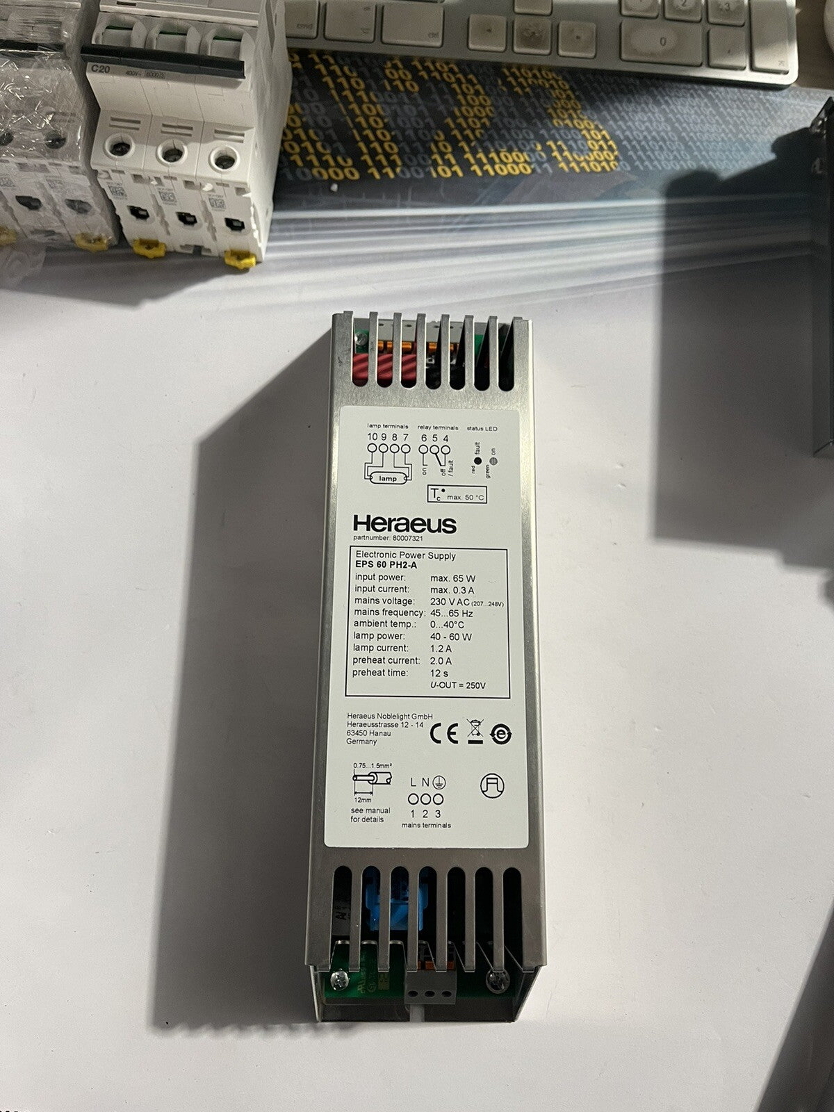 Alimentation Heraeus Eps 60 Ph2-A