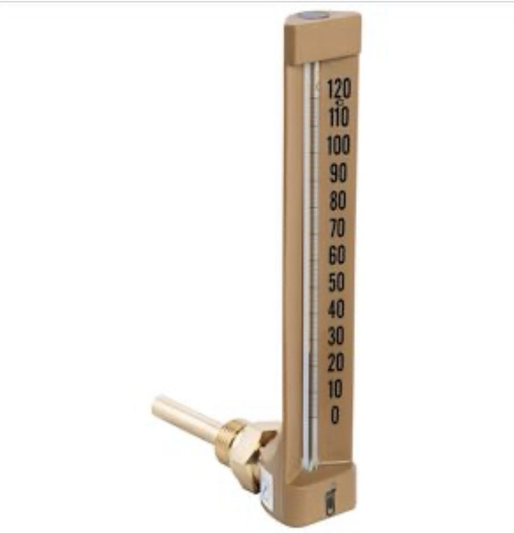 Thermomètre Indus. Equerre L.150 plongeur 63 composite en ABS plage 0/120°C