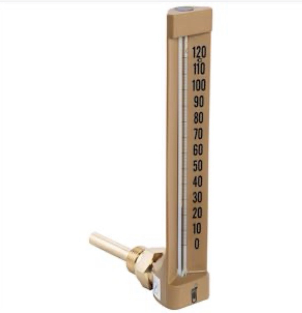 Thermomètre Indus. Equerre L.150 plongeur 63 composite en ABS plage 0/120°C
