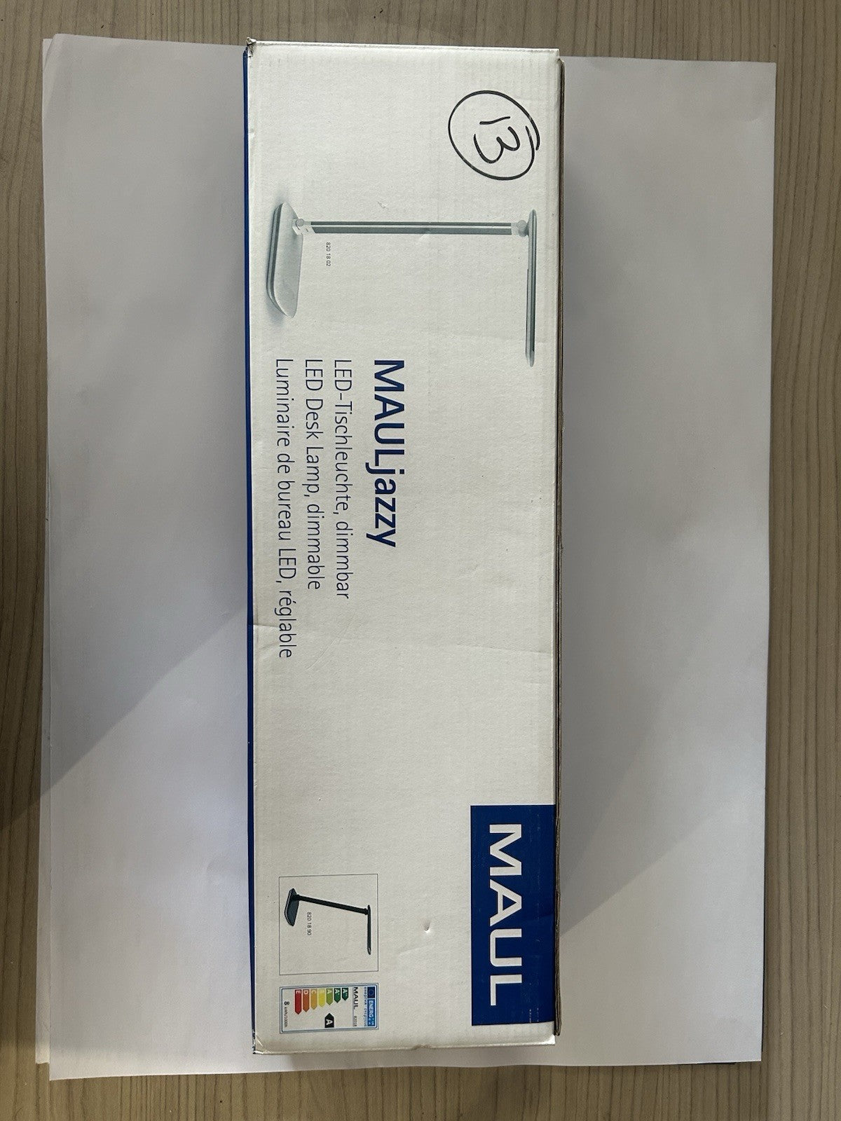 MAUL Lampe de bureau MAULjazzy LED 4 000 K réglable avec socle blanc