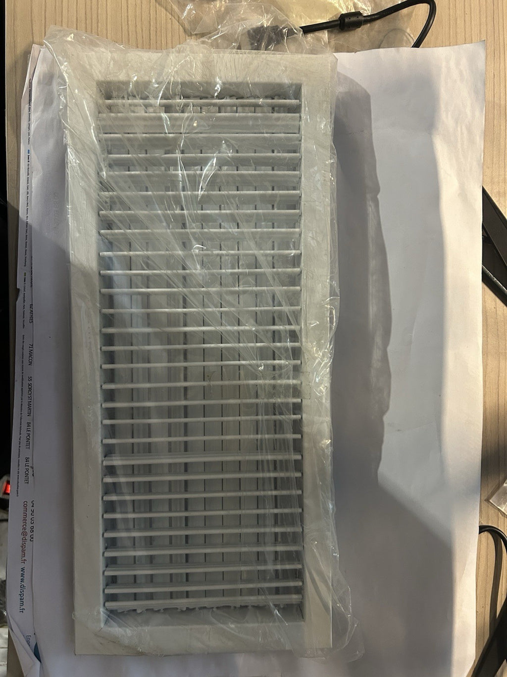 Grille de ventilation double déflection VIM 500x200 mm - RAL 9003 Mat