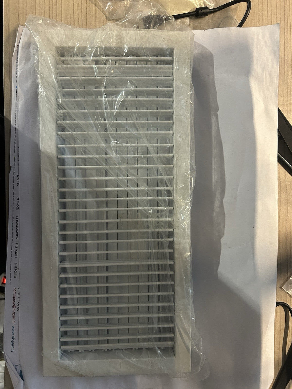 Grille de ventilation double déflection VIM 500x200 mm - RAL 9003 Mat