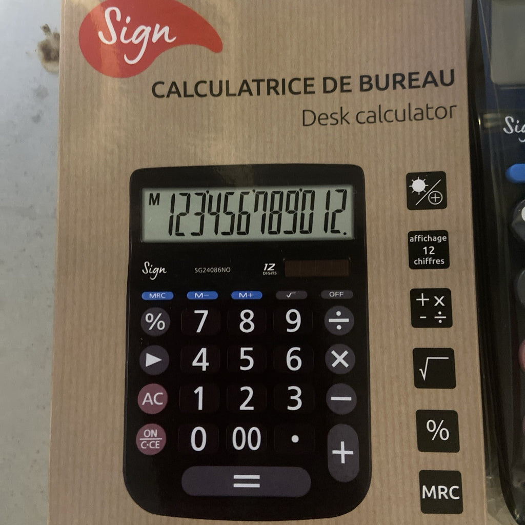 Calculatrice De Bureau Sign