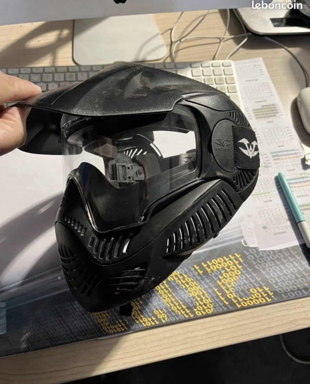 Casque avec visière pour paintball / airsoft