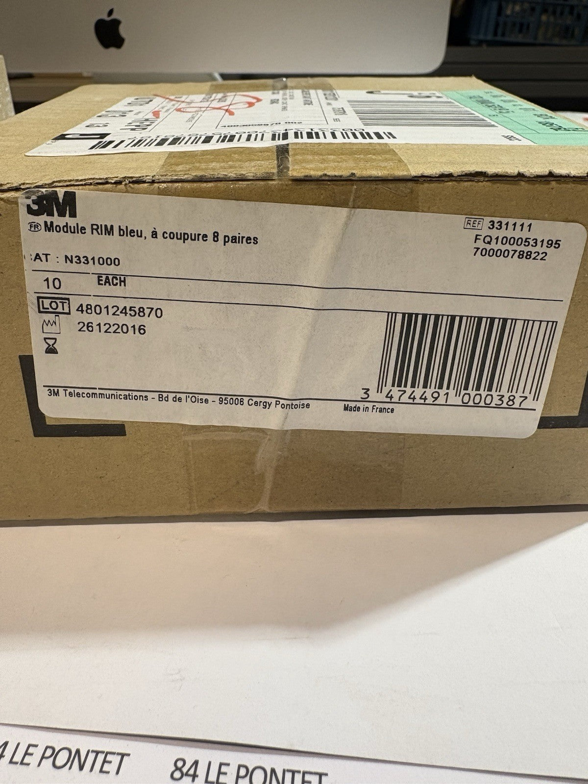 Module RIM 8 paires à coupure bleu 3M n331000