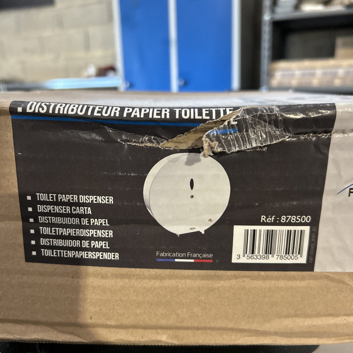 distributeur de papier WC en acier