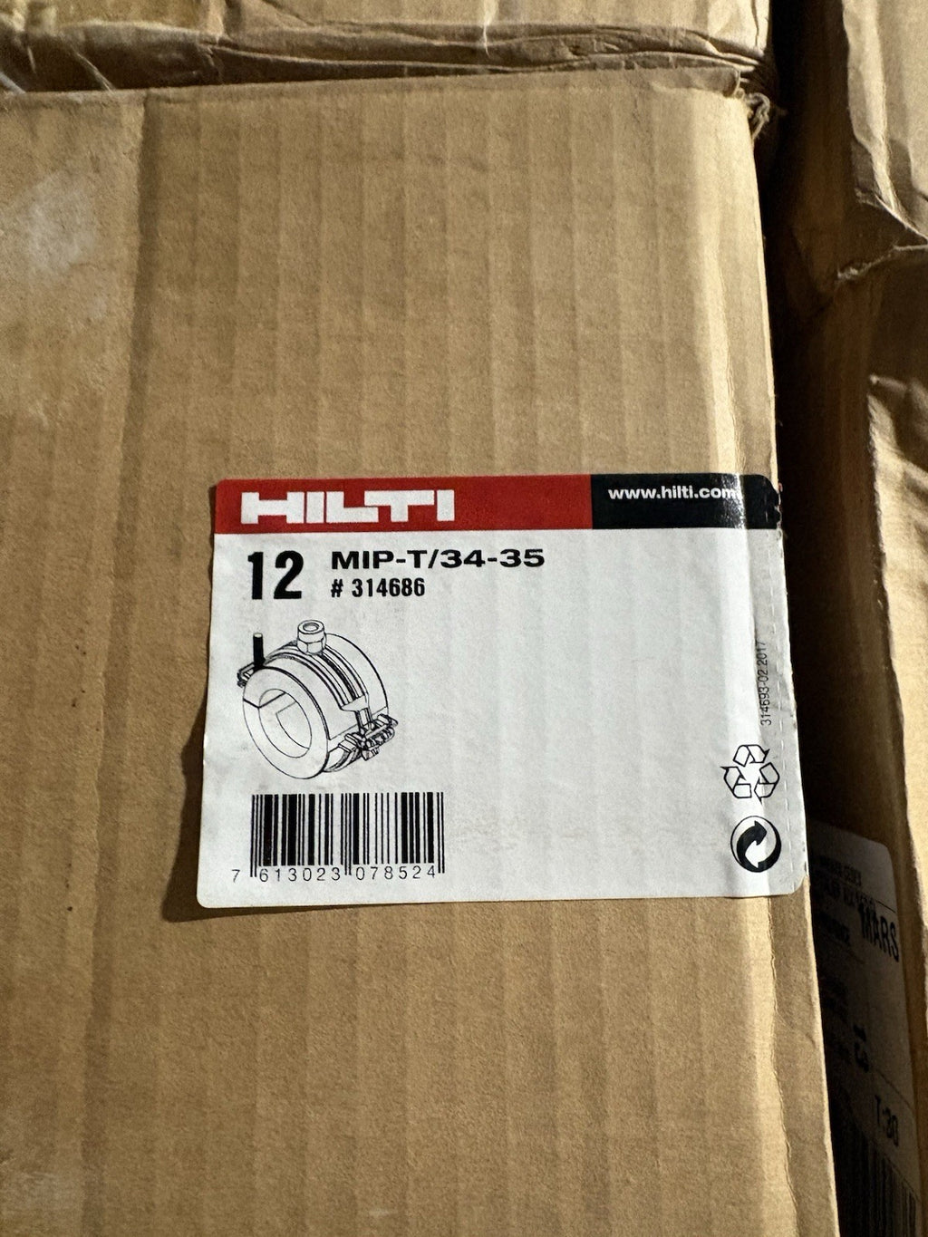 Hilti Collier eau glacé de tuyau acier MIP-T/34-35 support