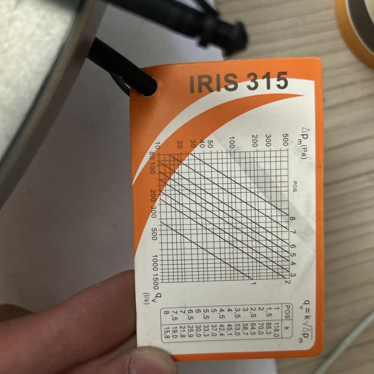 Clapet d'iris 315 mm - inox 316L - IRIS315