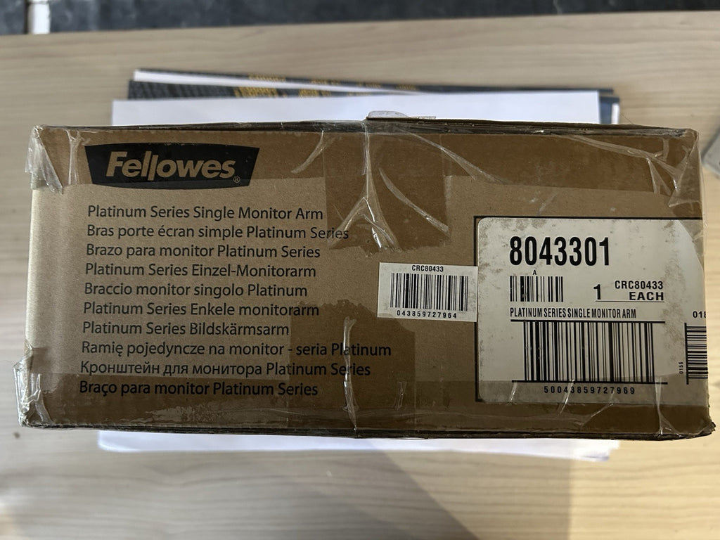 Bras porte écran simple réglable - fixation sur bureau - noir