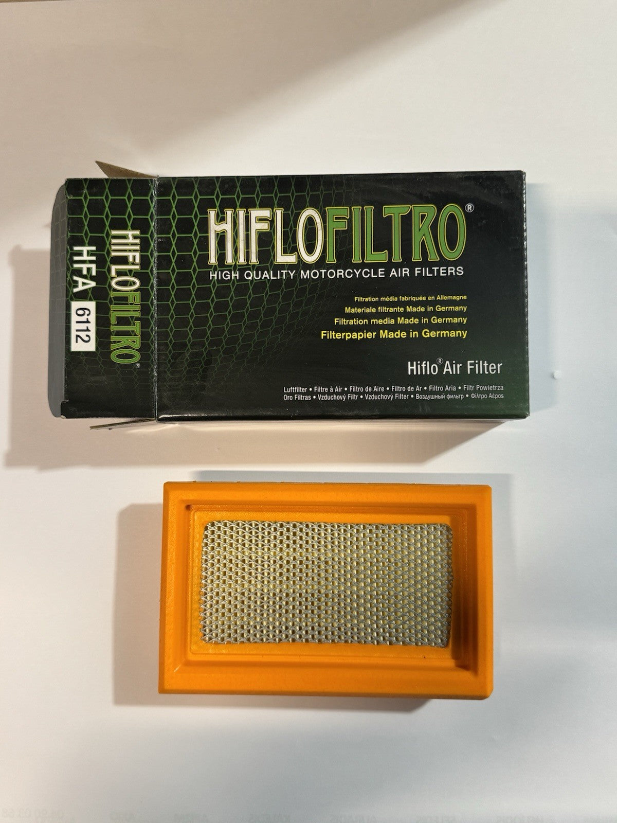 Filtre à air Moto HIFLOFILTRO HFA6112 pour Aprilia