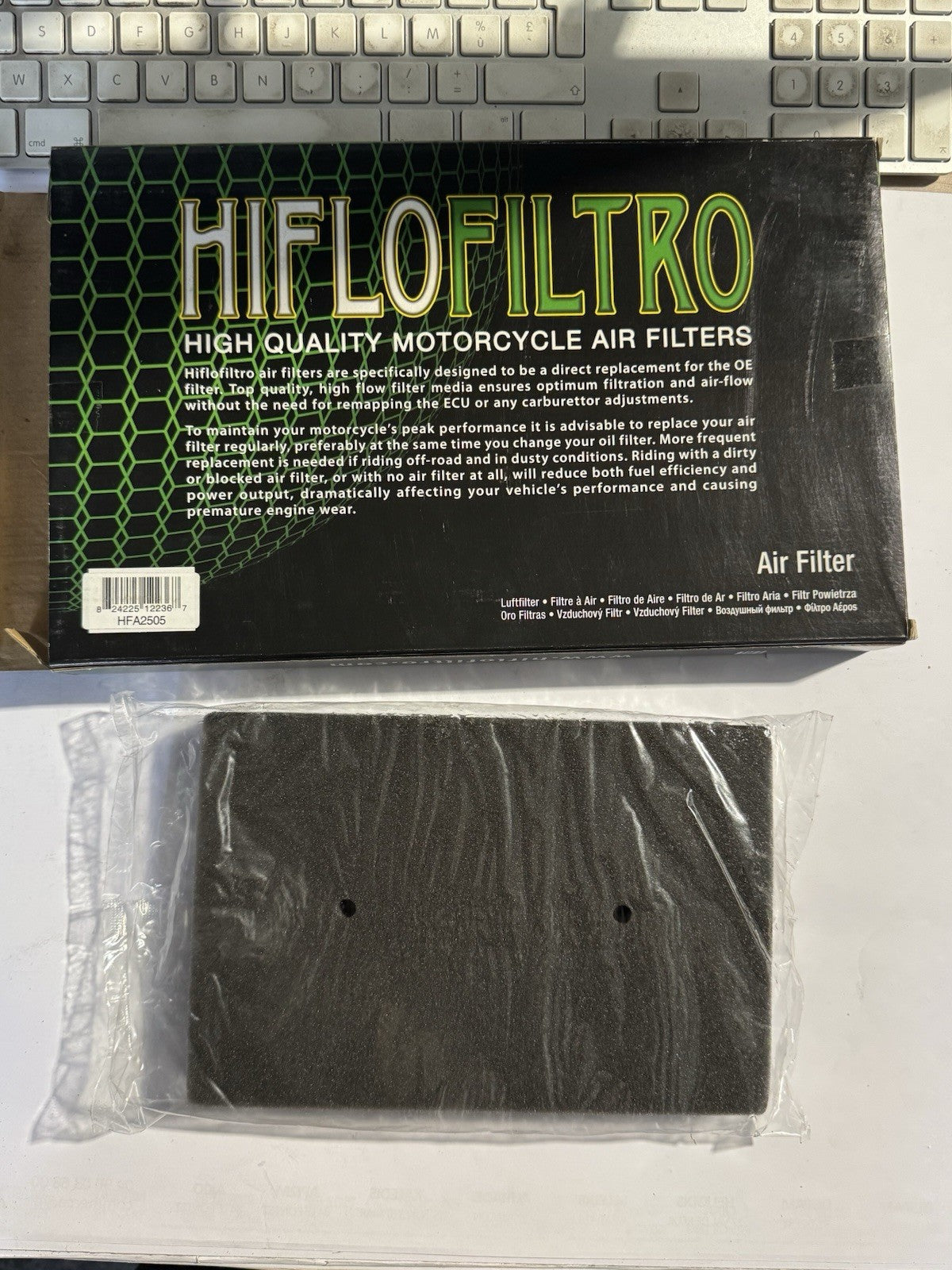 Filtre à air HIFLOFILTRO Kawasaki 250 et 300 2505
