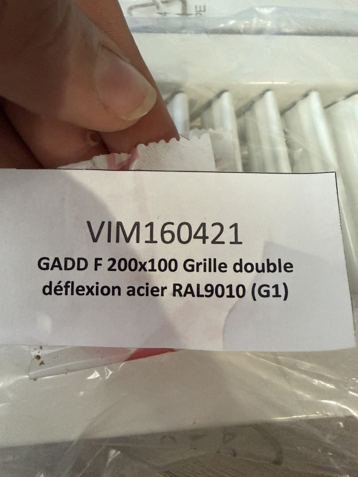 Grilles de soufflage ou reprise GADD F 200*100 VIM
