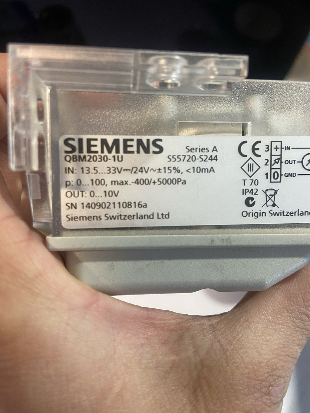 Capteur de pression différentiel QBM2030-1U SIEMENS