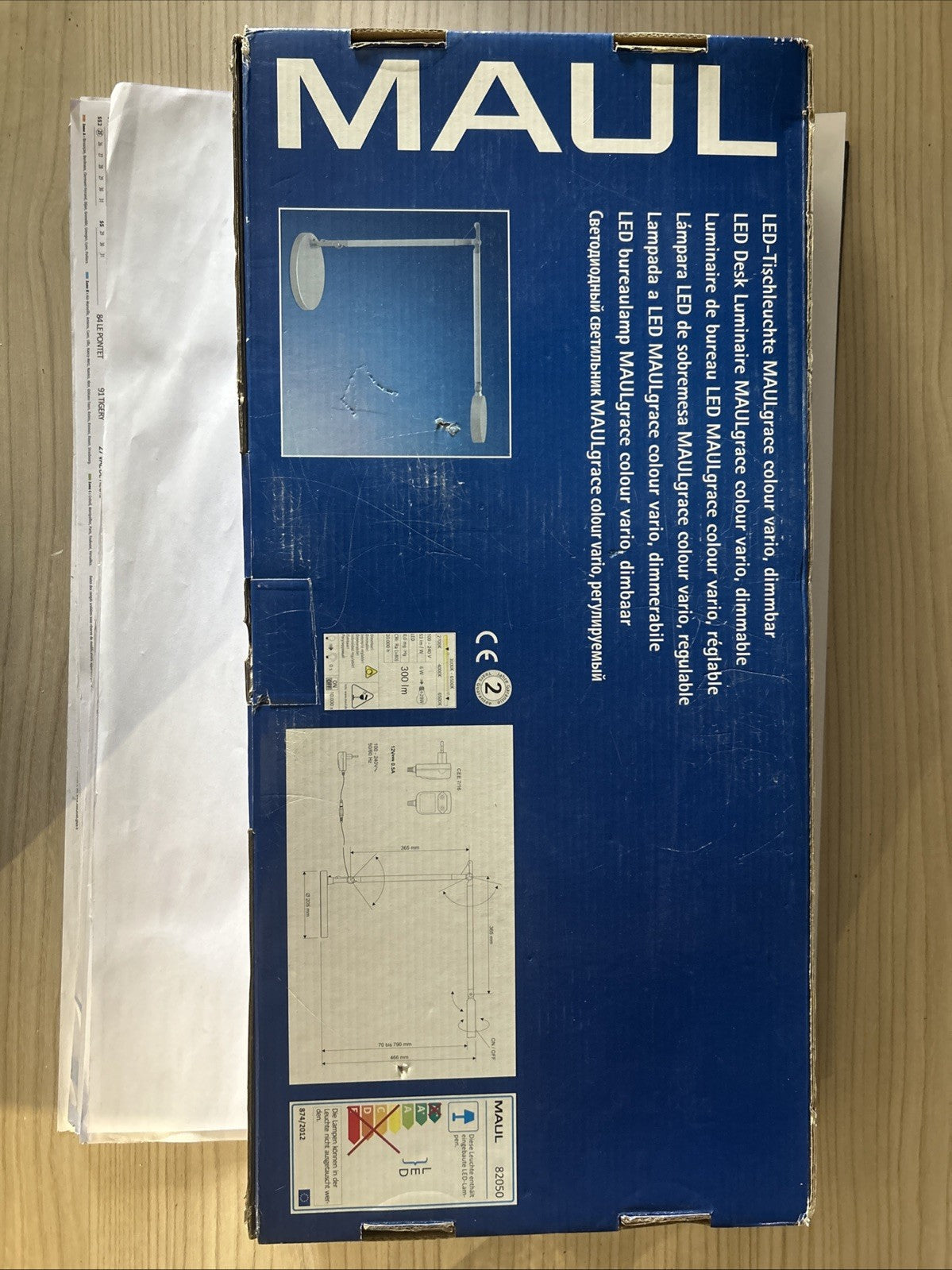 MAUL Luminaire de bureau MAULgrace LED 3.000 - 6.500 K réglable socle argenté