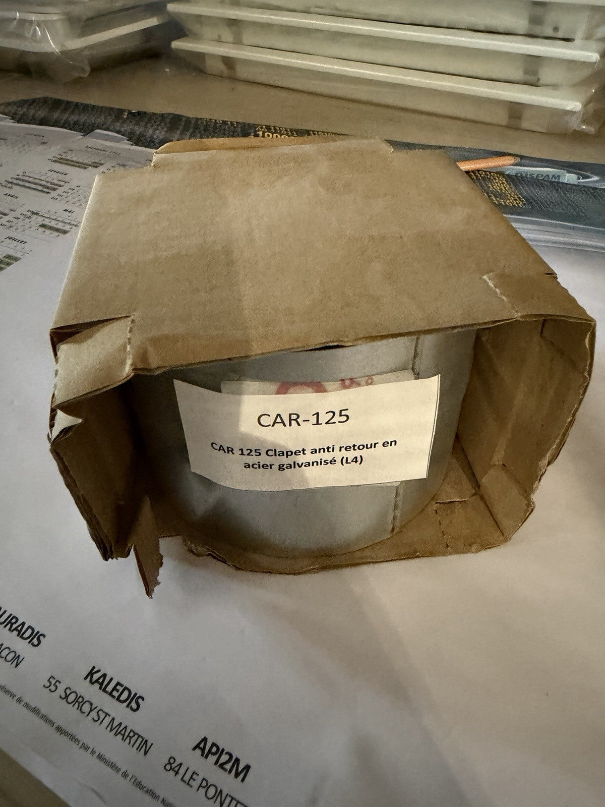Clapet anti retour Ø 125 mm pour conduit rigide galvanisé
