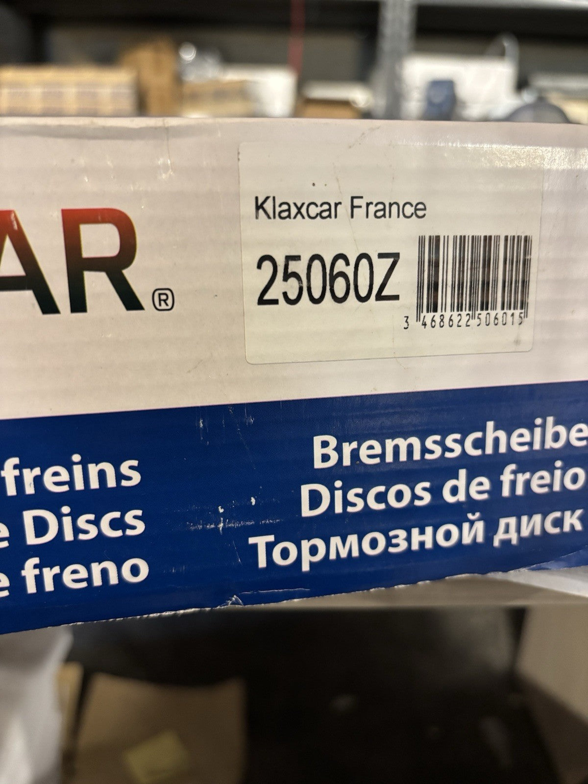 disques de frein Klaxcar France