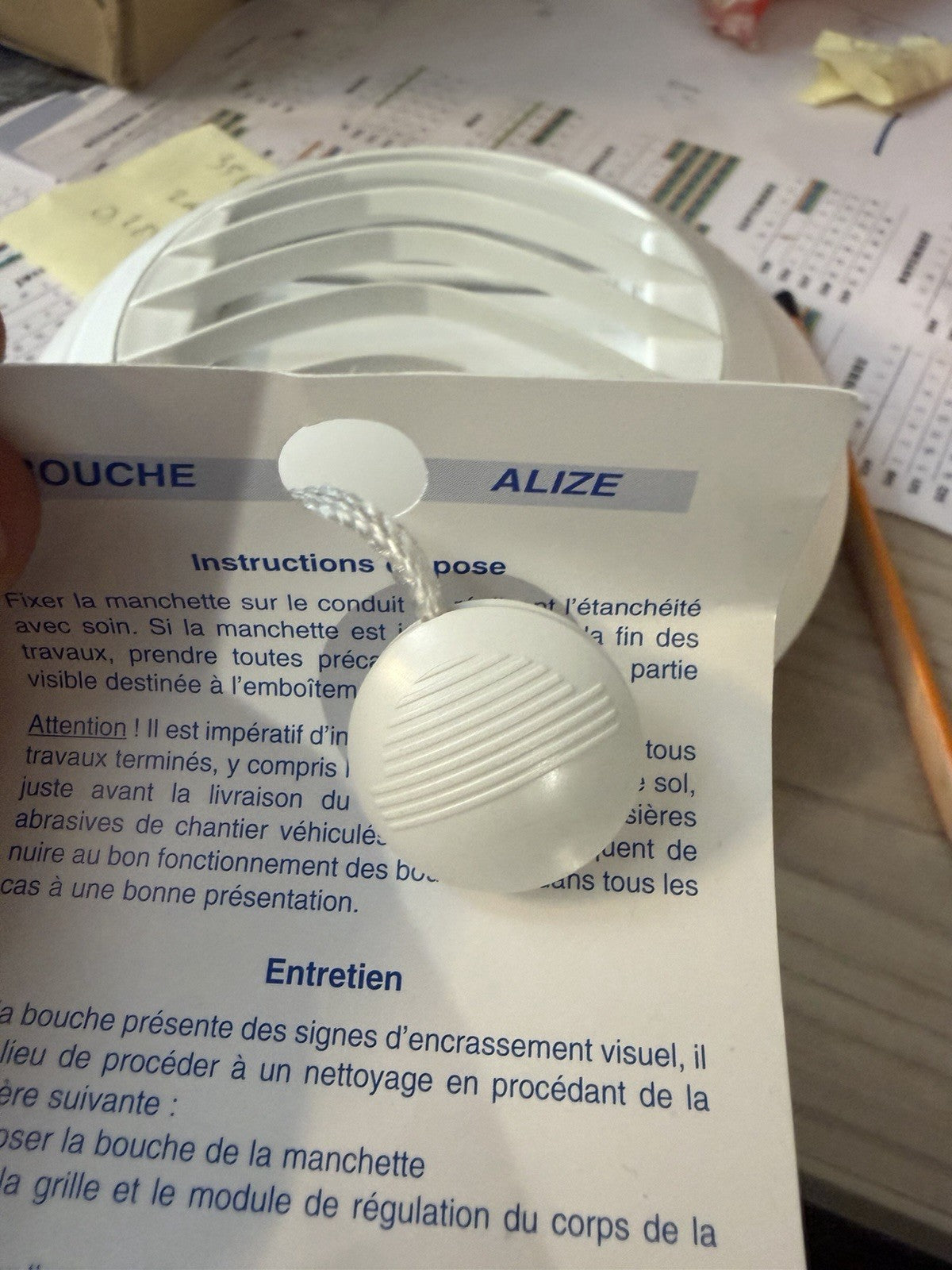 Bouche extraction ALIZE AUTO 15/30 m3/h