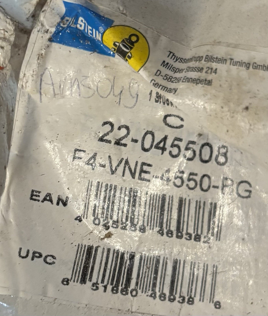 Amortisseur avant NEUF Bilstein B