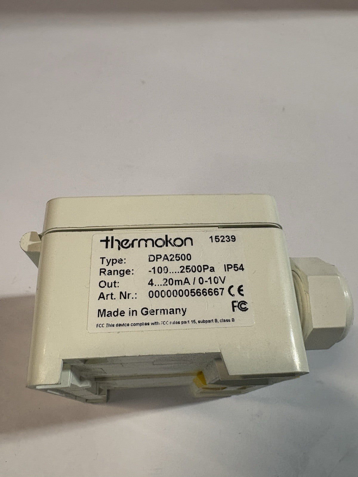 Capteur de pression différentielle et de débit volumétrique Thermokon DPA2500