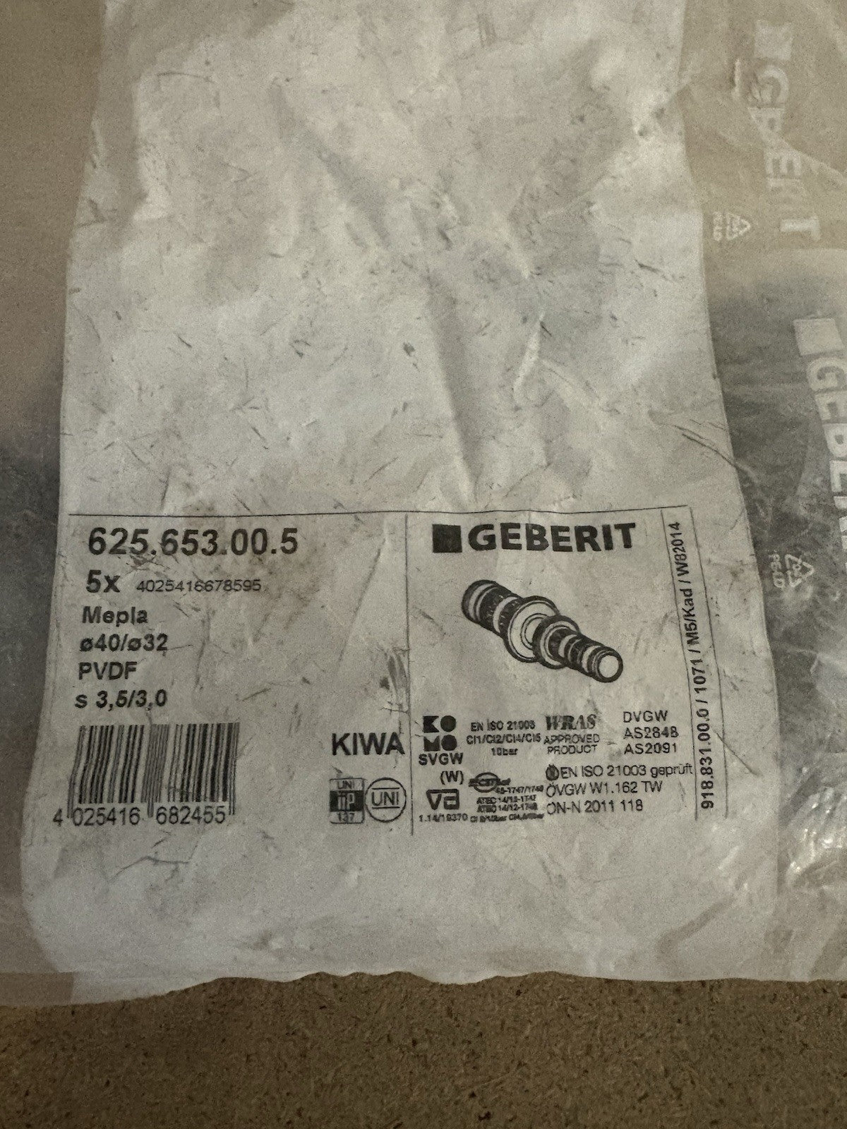 Geberit réduction mepla diam 40/32 raccord à sertir