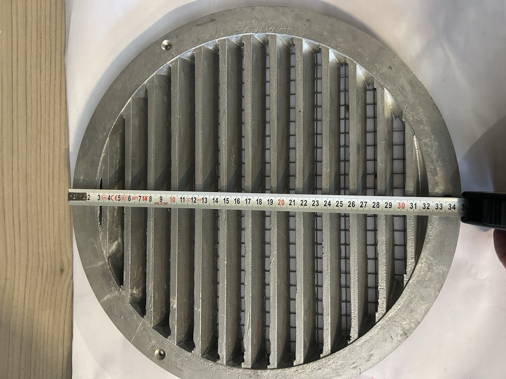 Grille de ventilation circulaire aluminium diam. 300 mm - Avec moustiquaire